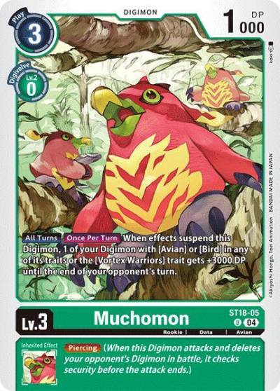 Muchomon ST18-05 U Starter Deck 18: Guardian Vortex Digimon card