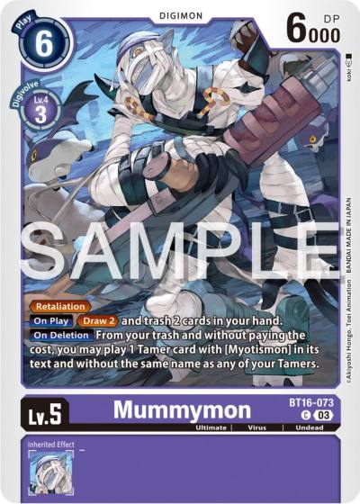 Mummymon BT16-073 C Beginning Observer Digimon card