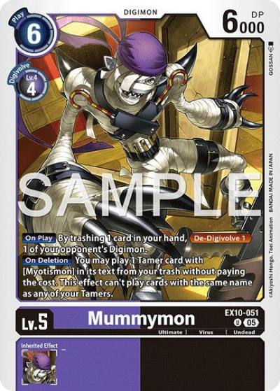 Mummymon EX10-051 U Sinister Order Digimon card