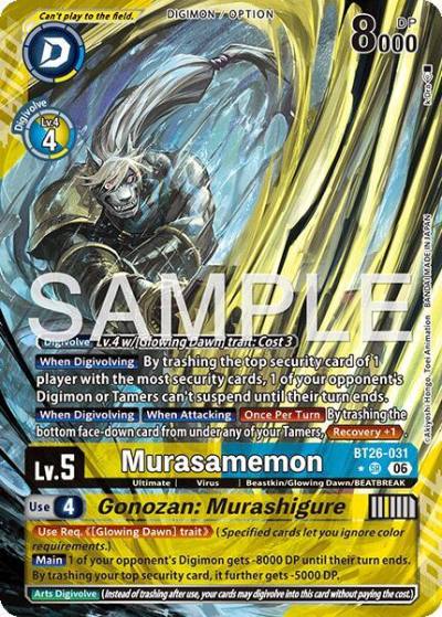 Murasamemon // Gonozan: Murashigure Alternate Art BT26-031 SR Timeless Bonds Digimon card