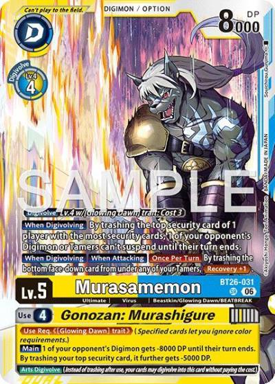 Murasamemon // Gonozan: Murashigure BT26-031 SR Timeless Bonds Digimon card