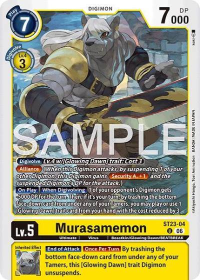Murasamemon ST23-04 U Starter Deck 23: Beatbreak Digimon card