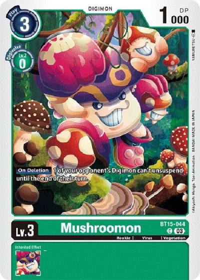 Mushroomon BT15-044 C Exceed Apocalypse Digimon card