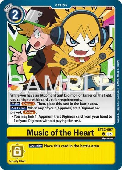 Music of the Heart BT22-097 C Cyber Eden Digimon card