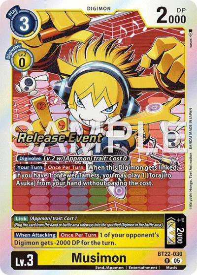 Musimon BT22-030 R Cyber Eden Release Event Cards Digimon card