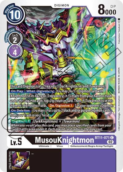 MusouKnightmon BT11-071 C Dimensional Phase Digimon card