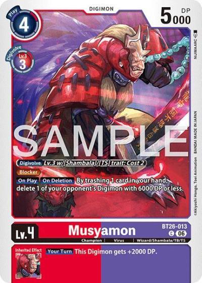 Musyamon BT26-013 C Timeless Bonds Digimon card