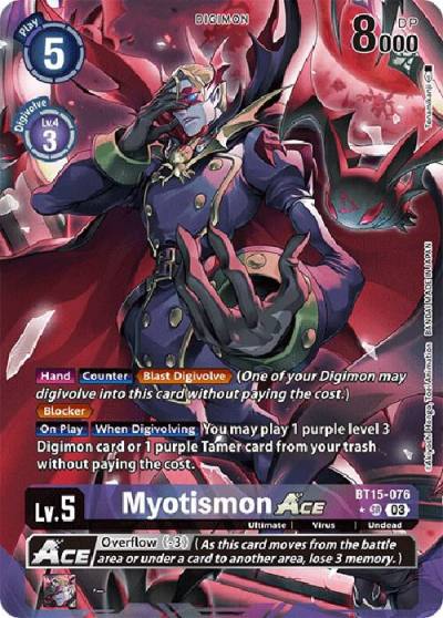 Myotismon ACE Alternate Art BT15-076 SR Exceed Apocalypse Digimon card
