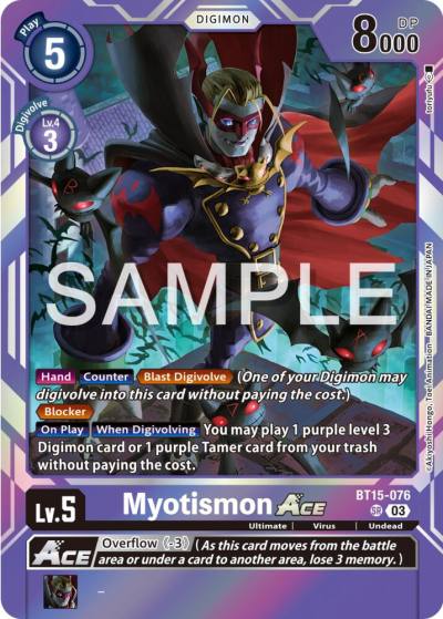 Myotismon ACE BT15-076 SR Exceed Apocalypse Digimon card