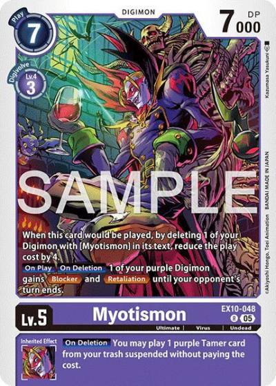 Myotismon EX10-048 R Sinister Order Digimon card