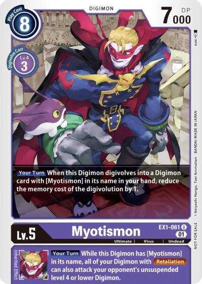 Myotismon Winner Pack X Record EX1-061 U Classic Collection Digimon card