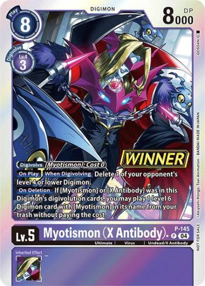 Myotismon X Antibody Store Tournament 2024 Jul Sep Winner Pack P-145 P Digimon Promotion Cards Digimon card