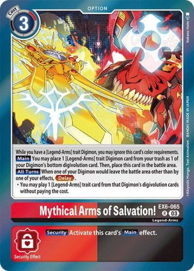 Mythical Arms of Salvation EX6-065 R Infernal Ascension Digimon card