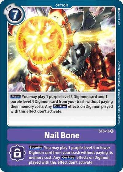 Nail Bone ST6-16 U Starter Deck 06: Venomous Violet Digimon card
