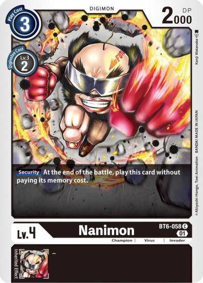 Nanimon BT6-058 C Double Diamond Digimon card