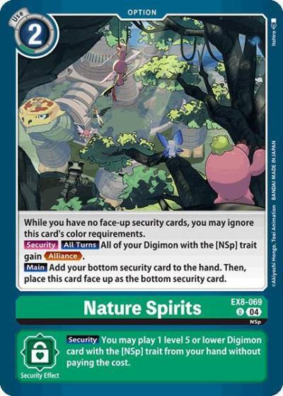 Nature Spirits EX8-069 U Chain of Liberation Digimon card