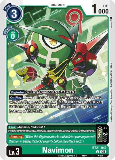 Navimon BT21-047 U World Convergence Digimon card