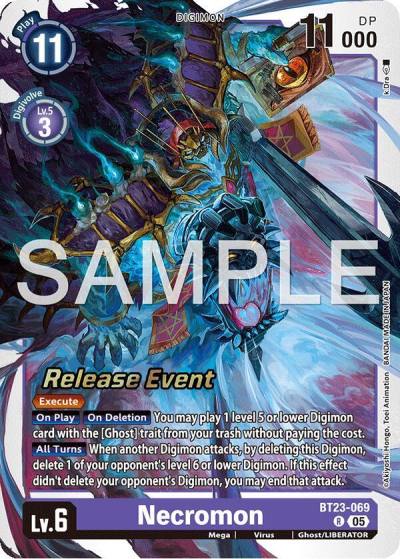 Necromon BT23-069 R Hackers' Slumber Release Event Cards Digimon card