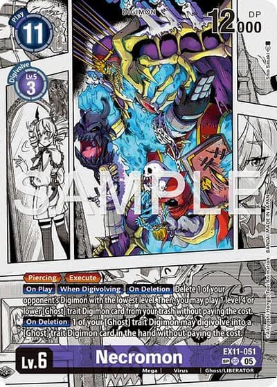 Necromon (SP) EX11-051 SR Dawn of Liberator Digimon card
