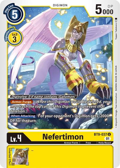 Nefertimon BT9-037 U X Record Digimon card