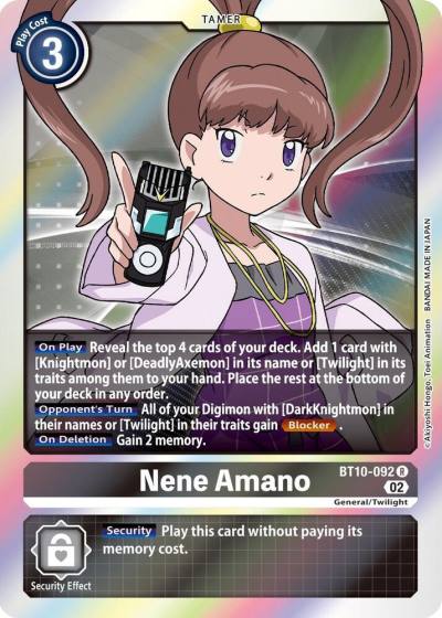 Nene Amano BT10-092 R Xros Encounter Digimon card