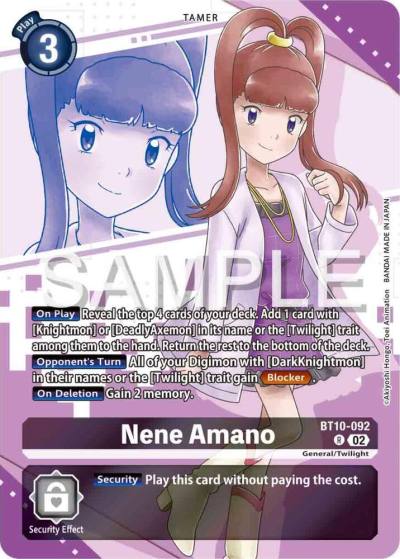 Nene Amano Premium Heroines Set BT10-092 R Xros Encounter Digimon card
