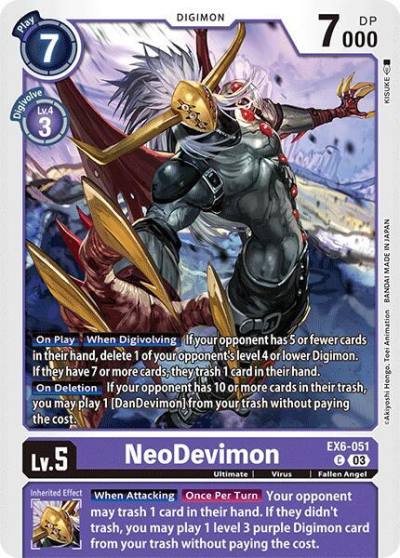 NeoDevimon EX6-051 C Infernal Ascension Digimon card