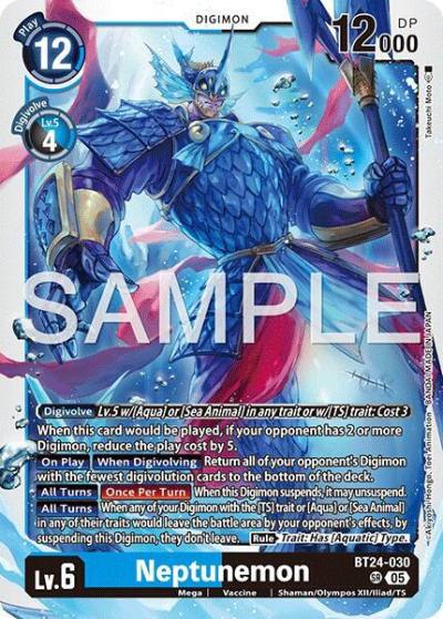 Neptunemon BT24-030 SR Time Stranger Digimon card