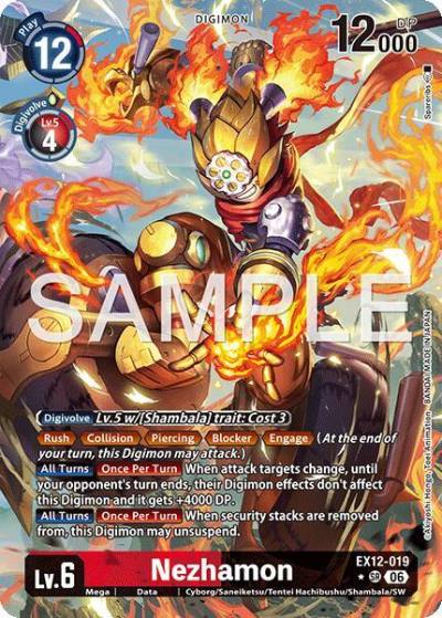 Nezhamon Alternate Art EX12-019 SR Digital World Shambala Digimon card