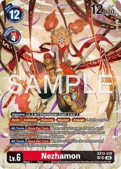 Nezhamon SP EX12-019 SR Digital World Shambala Digimon card