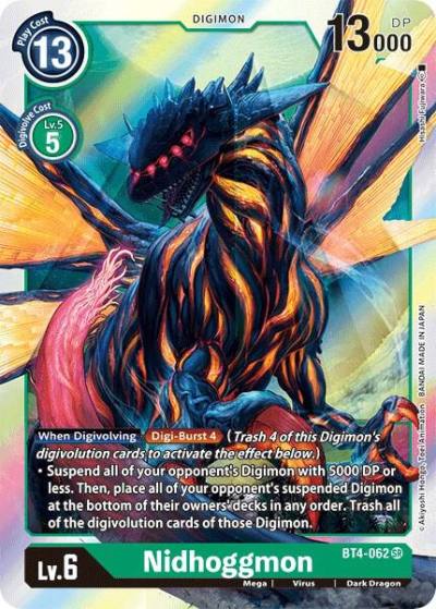 Nidhoggmon BT4-062 SR Great Legend Digimon card