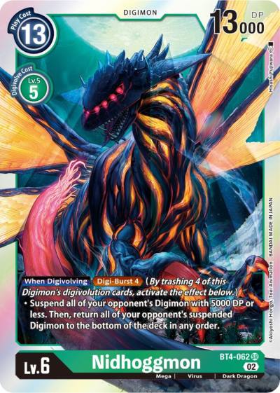 Nidhoggmon Resurgence Booster Reprint BT4-062 SR Resurgence Booster Digimon card