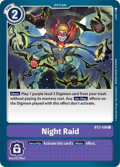 Night Raid BT2-108 C Release Special Booster 1.0 Digimon card