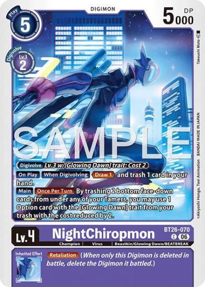 NightChiropmon BT26-070 C Timeless Bonds Digimon card