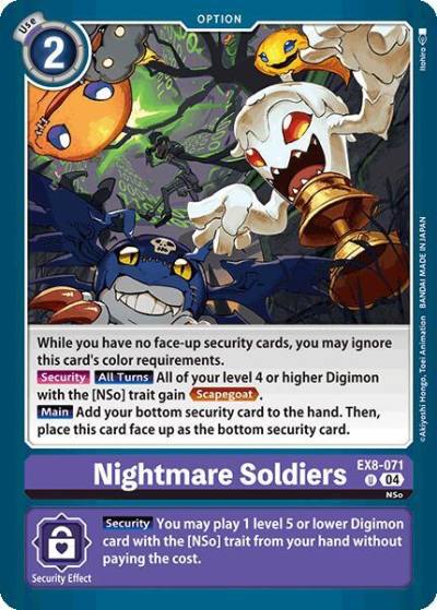 Nightmare Soldiers EX8-071 U Chain of Liberation Digimon card