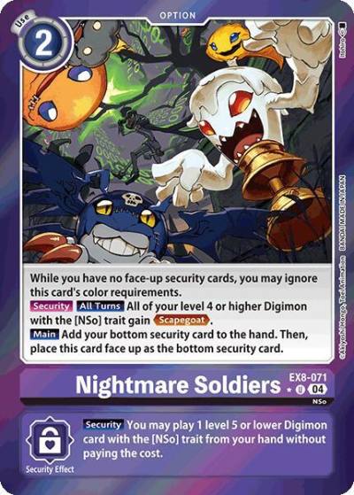 Nightmare Soldiers Limited Foil EX8-071 U Chain of Liberation Digimon card
