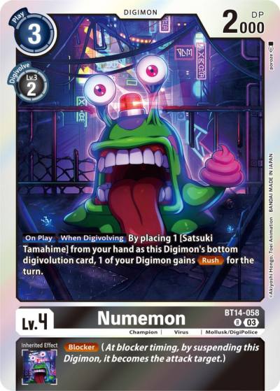 Numemon BT14-058 R Blast Ace Digimon card