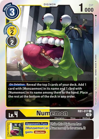 Numemon RB1-017 C Resurgence Booster Digimon card