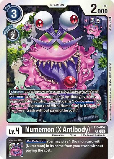 Numemon X Antibody BT15-057 R Exceed Apocalypse Digimon card