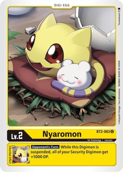 Nyaromon BT2-003 U Release Special Booster 1.5 Digimon card