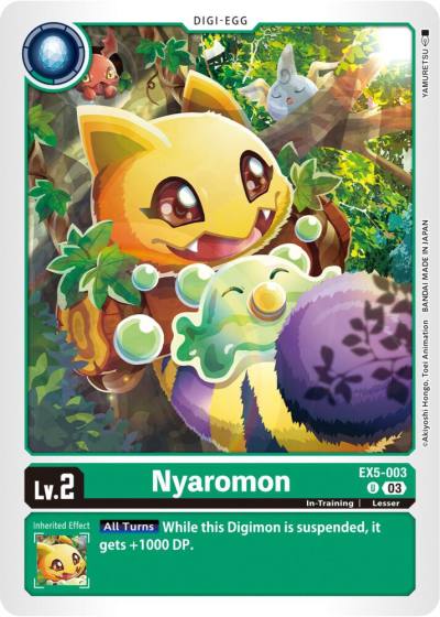 Nyaromon EX5-003 U Animal Colosseum Digimon card