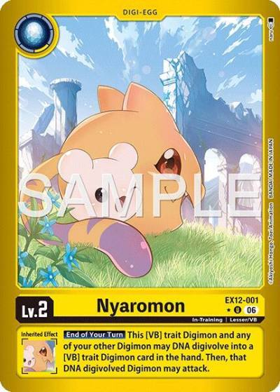 Nyaromon Limited Foil EX12-001 U Digital World Shambala Digimon card