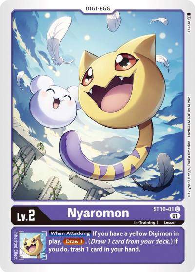 Nyaromon ST10-01 Starter Deck 10: Parallel World Tactician Digimon card