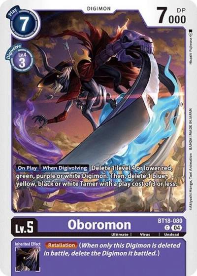 Oboromon BT18-080 C Release Special Booster 2.0 Digimon card
