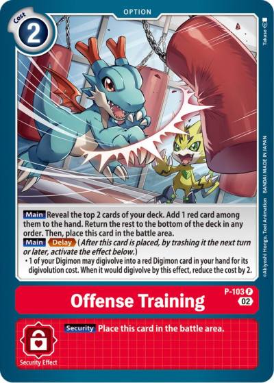 Offense Training Blast Ace Box Topper P-103 P Digimon Promotion Cards Digimon card