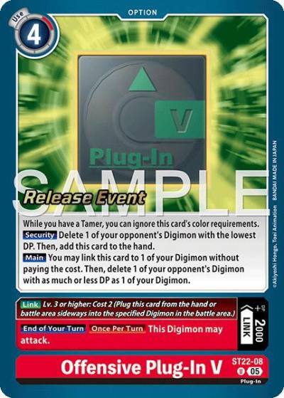 Offensive Plug-In V ST22-08 U Starter Deck 22: Amethyst Mandala Advanced Deck Set Release Event Cards Digimon card