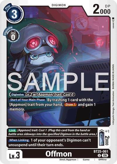 Offmon BT25-061 U Dual Revolution Digimon card