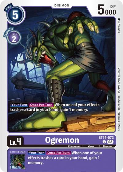 Ogremon BT14-073 C Blast Ace Digimon card