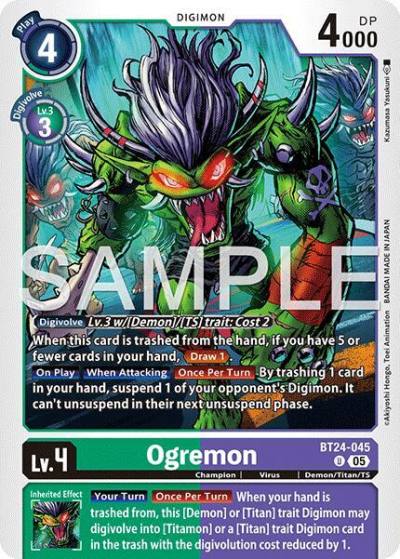 Ogremon BT24-045 U Time Stranger Digimon card