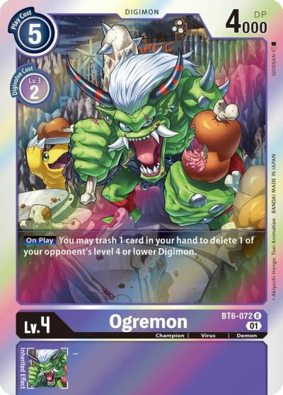Ogremon BT6-072 R Double Diamond Digimon card